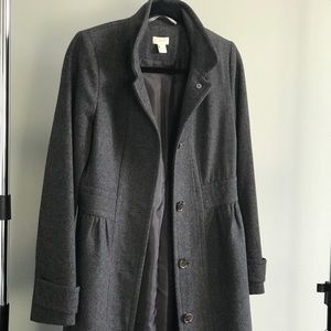 J. Crew Lady Day Coat in Italian Charcoal Wool